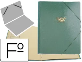 Saro Carpeta Clasificadora Folio Verde 12 Departamentos Cartón Compacto 90% Reciclado