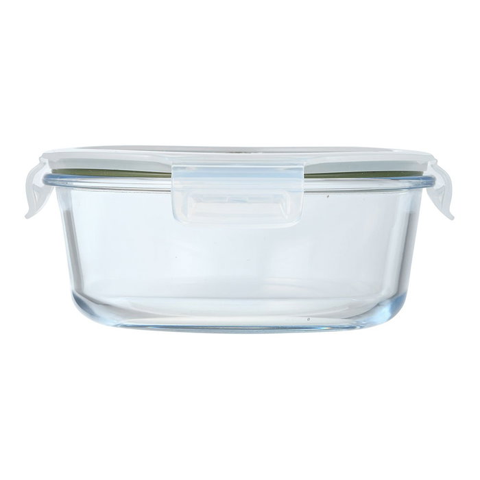 San Ignacio Fiambrera Hermética Redonda de Borosilicato Experto 950ml, Ø18.4x7.6cm, 4 Cierres, Válvula, Apilable, Apta Lavavajillas, Congelador, Horno y Microondas San Ignacio Fiambrera Hermética Redonda de Borosilicato Experto 950ml, Ø18.4x7.6cm, 4 Cierres, Válvula, Apilable, Apta Lavavajillas, Congelador, Horno y Microondas