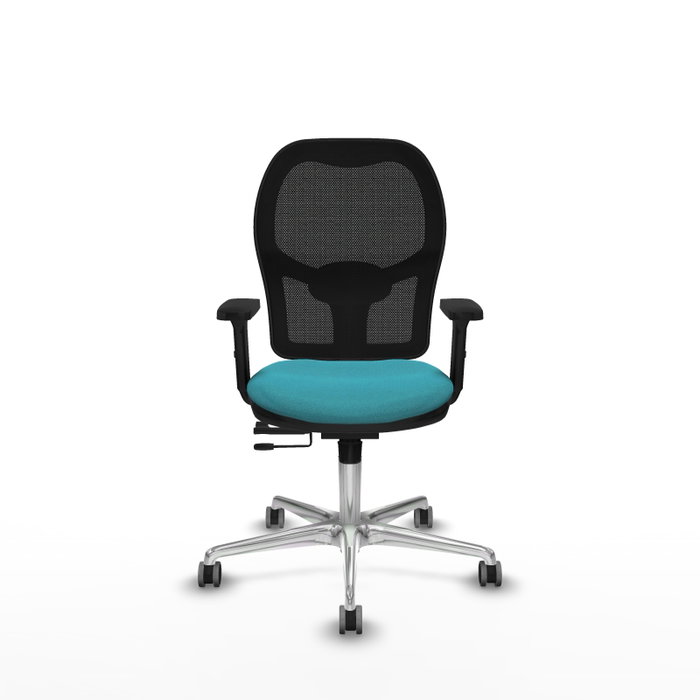 PIQUERAS Y CRESPO Silla de oficina Jorquera con mecanismo Sincro/Traslack, Turquesa y Negro PIQUERAS Y CRESPO Silla de oficina Jorquera con mecanismo Sincro/Traslack, Turquesa y Negro