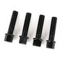 OMP Speed Juego de 4 Tornillos M12x1.25 Plano Largo 40mm Negro