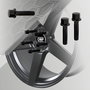 OMP Speed Juego de 4 Tornillos M12x1.25 Plano Largo 40mm Negro