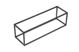 Leone Gn 2/4 Soporte Buffet Negro Metal Cromado 53x16,5x16 cm