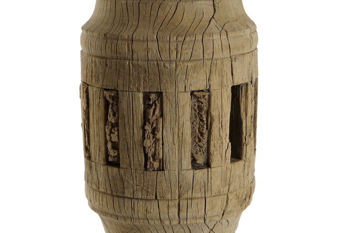 DKD Home Decor Portavela Item Home Natural 10 x 30 x 10 cm (2 Unidades) Teca