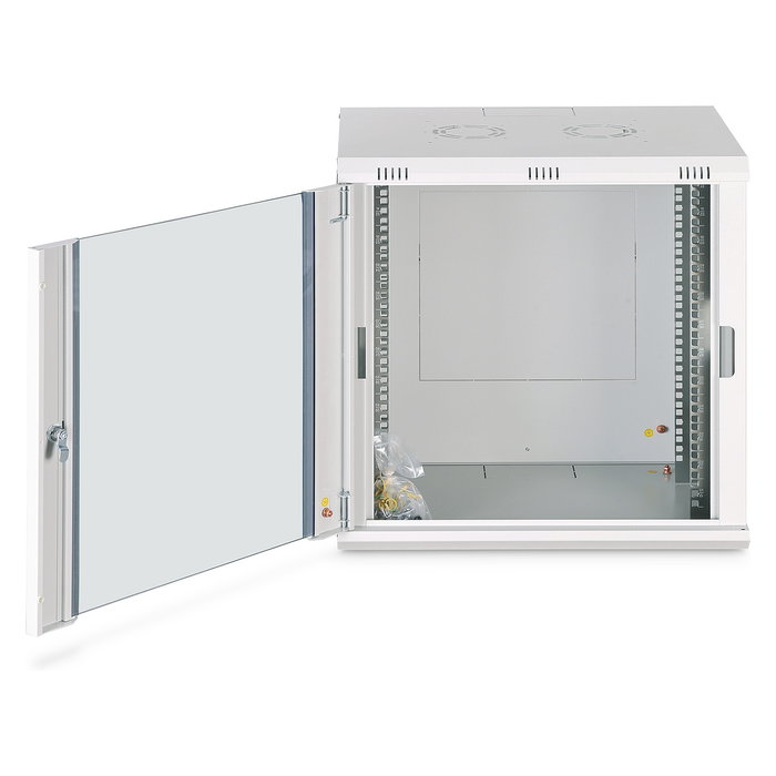 Digitus Dynamic-N 12U Armario de Pared Rack 19" 600x450 mm, Acero y Cristal, Bloqueo, Rieles, 60kg Carga, Gestión de Cables