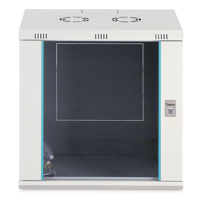Digitus Dynamic-N 12U Armario de Pared Rack 19" 600x450 mm, Acero y Cristal, Bloqueo, Rieles, 60kg Carga, Gestión de Cables