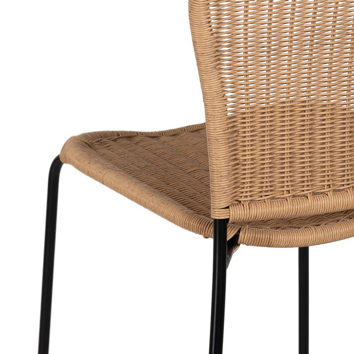 Taburete Natural Pe-Acero Salón 59 X 59 X 116,50 cm (Set de 2)