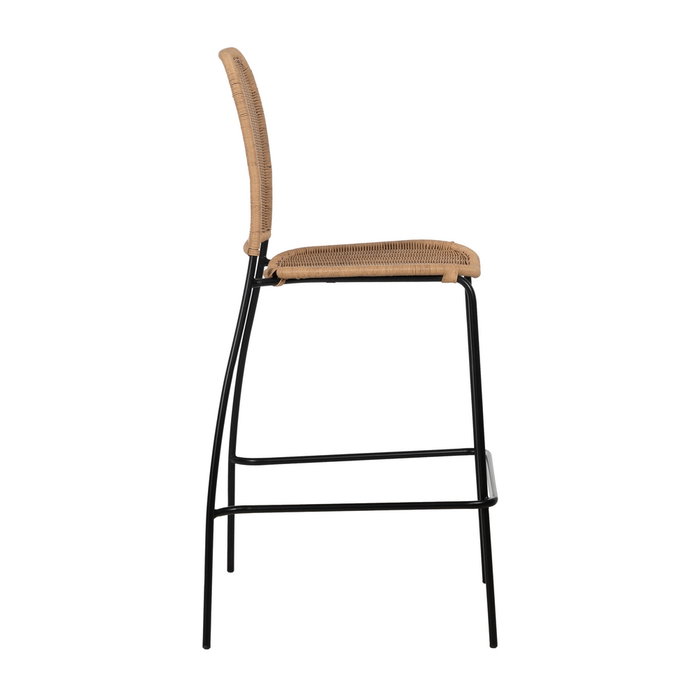 Taburete Natural Pe-Acero Salón 59 X 59 X 116,50 cm (Set de 2)