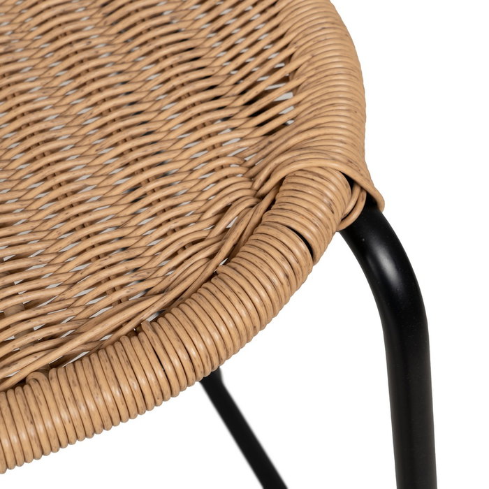 Taburete Natural Pe-Acero Salón 59 X 59 X 116,50 cm (Set de 2)