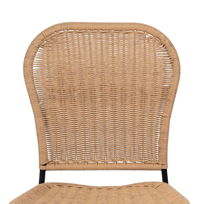 Taburete Natural Pe-Acero Salón 59 X 59 X 116,50 cm (Set de 2)