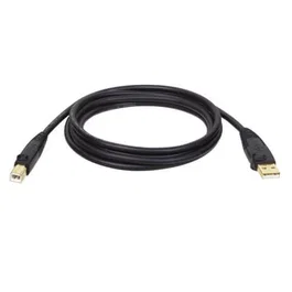 Tripp Lite U022-006 Cable USB 2.0 A Macho a B Macho, 1.8 m / 6 ft, Blindaje Doble, Conectores Bañados en Oro, Certificado USB 2.0, Negro