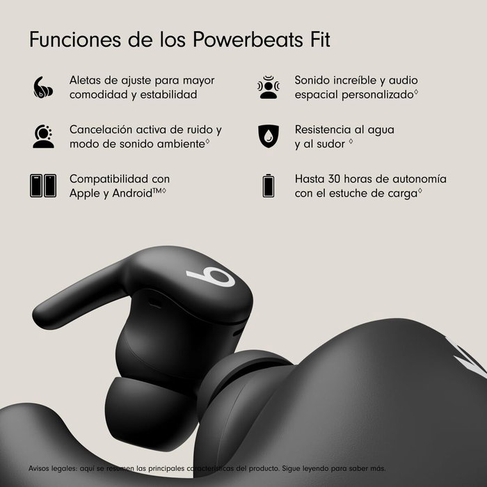 Apple Beats Powerbeats Fit Negro Azabache