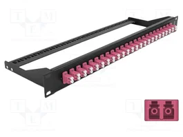 DeLOCK Panel de parches de fibra 19″ 24 puertos LC Duplex violeta