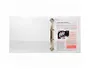 Exacompta Carpeta Canguro 4 Anillas 40 mm DIN A4+ Polipropileno Personalizable 3 Bolsillos Blanco