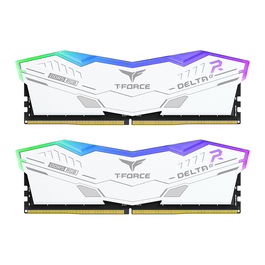 TeamGroup T-Force Delta RGB DDR5 RAM 32GB (2x16GB) Kit 6000MHz CL30 DIMM - Intel XMP 3.0 AMD EXPO, Blanco