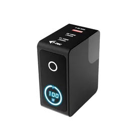 I-tec Cargador Inteligente 100 W Multiport con Pantalla LCD Negro