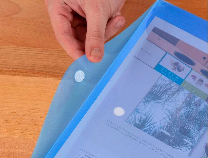 Liderpapel Carpeta dossier A4 con cierre de velcro, azul