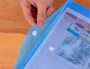 Liderpapel Carpeta dossier A4 con cierre de velcro, azul