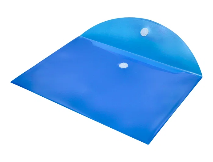 Liderpapel Carpeta dossier A4 con cierre de velcro, azul