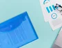 Liderpapel Carpeta dossier A4 con cierre de velcro, azul