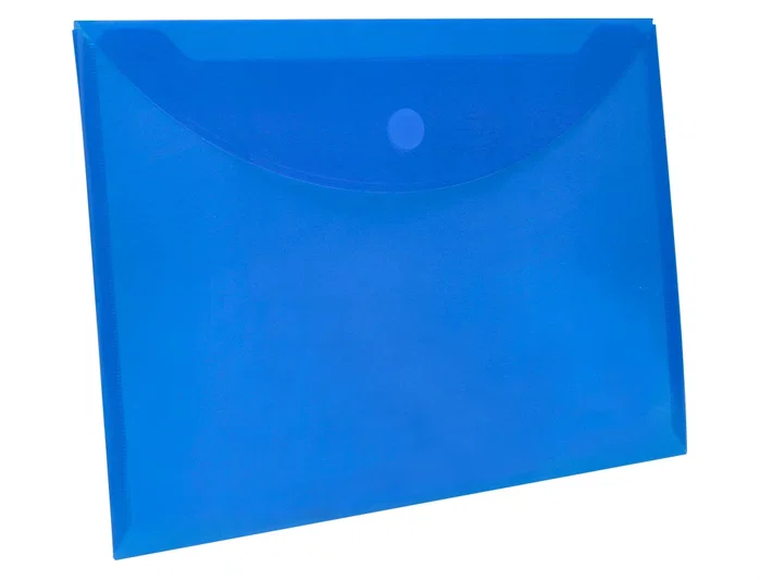 Liderpapel Carpeta dossier A4 con cierre de velcro, azul