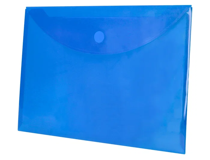 Liderpapel Carpeta dossier A4 con cierre de velcro, azul