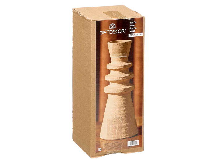 GIFTDECOR Jarrón Sahara Moderno Tierra