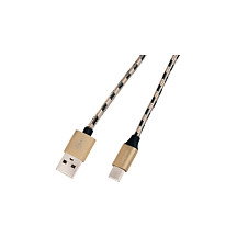 LogiLink Cable USB 2.0 Tipo C a Tipo A, 2 m, negro/dorado