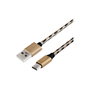 LogiLink Cable USB 2.0 Tipo C a Tipo A, 2 m, negro/dorado