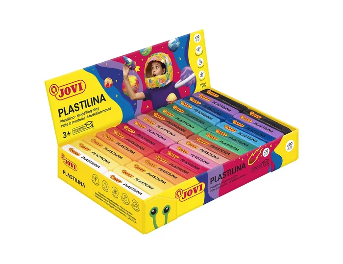 Jovi Plastilina 70S Pastillas de 50 g Colores Surtidos Caja de 30 Unidades Jovi Plastilina 70S Pastillas de 50 g Colores Surtidos Caja de 30 Unidades