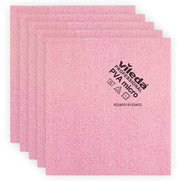 vileda® PROFESSIONAL PVAmicro Paños de Microfibra Lavables a 95 °C, 5 Unidades