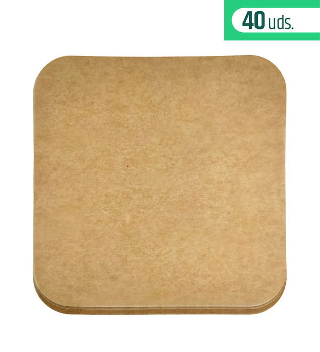 Inde Set 40 Papel Airfryer Cuadrado 23 cm (24 Unidades)