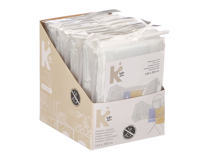 Arte Regal Salvalluvias Protector 17 cm x 25 cm x 2.5 cm Blanco Transparente Plastico PEVA (Set de 24)