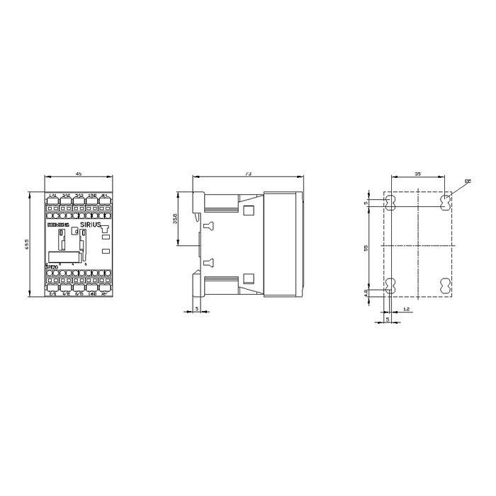 Siemens 3RT2016-2BB41 Contactor AC-3 4kW/400V 1S 24VDC 3p S00