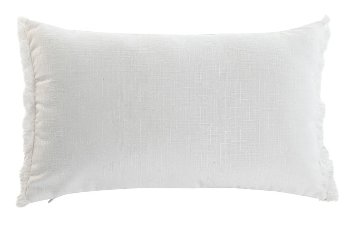 DKD Home Decor Cojín Urban Poliester Blanco Beige 50 x 30 x 8 cm (2 Unidades)