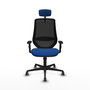 PIQUERAS Y CRESPO Silla de oficina Mardos Azul y Negro con Mecanismo Sincro