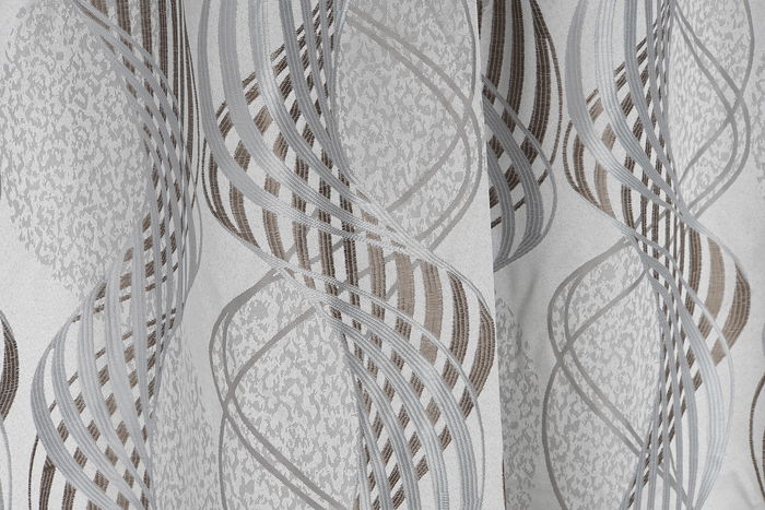 DKD Home Decor Cortina Tradicional Gris Poliester 270 x 140 cm (2 Unidades)