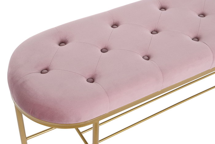 DKD Home Decor Descalzadora Poliéster Metal Rosa y Dorado DKD Home Decor Descalzadora Poliéster Metal Rosa y Dorado