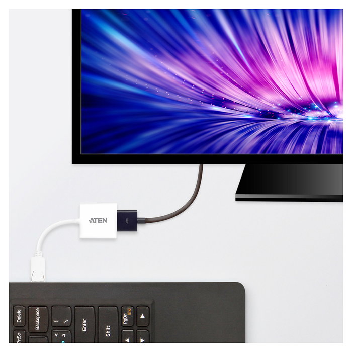 ATEN Adaptador DisplayPort a HDMI VC985-AT Blanco ATEN Adaptador DisplayPort a HDMI VC985-AT Blanco