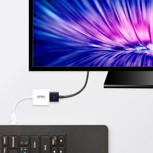 ATEN Adaptador de DisplayPort a HDMI VC985-AT Blanco