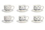 DKD Home Decor Stella maris Cafe Atlantico Azul Blanco 18 x 20 x 20 cm Set de 6