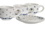DKD Home Decor Stella maris Cafe Atlantico Azul Blanco 18 x 20 x 20 cm Set de 6