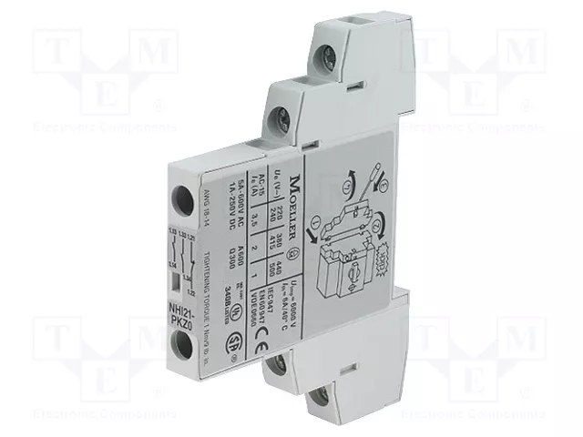 Eaton NHI21-PKZ0 Interruptor auxiliar 2S+1 con conexión por tornillo Eaton NHI21-PKZ0 Interruptor auxiliar 2S+1 con conexión por tornillo