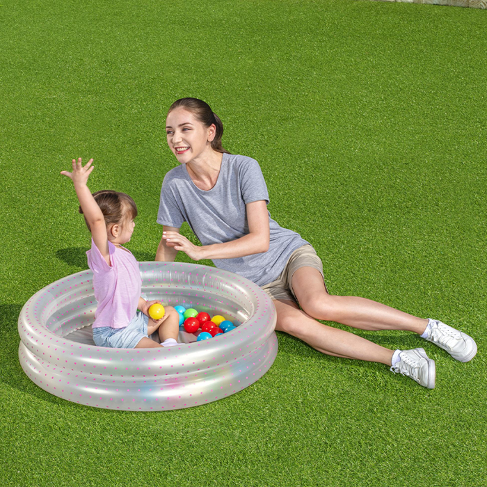 Bestway Piscina Hinchable Infantil 2 Aros con Bolas Color Surtido 91x20 cm +2 Años Jardin 51141