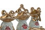 DKD Home Decor Figura de Rana Yoga con Acabado Decape