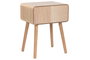 DKD Home Decor Mesita de Noche de Pino y MDF con 1 Cajón - Natural