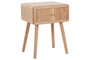 DKD Home Decor Mesita de Noche de Pino y MDF con 1 Cajón - Natural