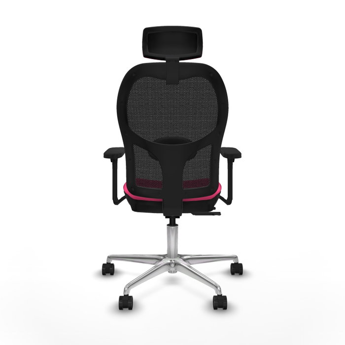 PIQUERAS Y CRESPO Silla de oficina Jorquera con mecanismo Sincro/Traslack Rosa y Negro