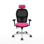PIQUERAS Y CRESPO Silla de oficina Jorquera con mecanismo Sincro/Traslack Rosa y Negro