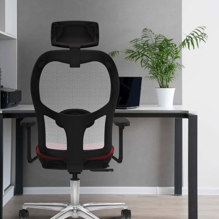 PIQUERAS Y CRESPO Silla de oficina Jorquera con mecanismo Sincro/Traslack Rosa y Negro