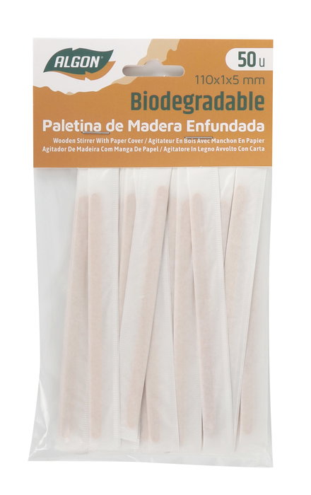Inde Set de 24 Paletinas de Madera con Filo 110 x 1 x 5 mm